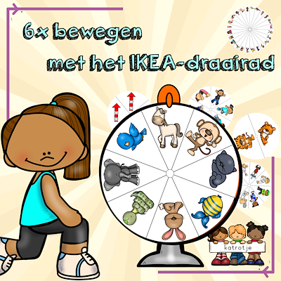 Lesmateriaal 6x bewegen met het ikea-draairad van auteur katrotje