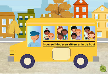 Lesmateriaal Telspel Schoolbus  van auteur Juf Annelies