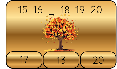 Lesmateriaal Knijpkaarten ontbrekende cijfer tot 20. Thema herfst van auteur Kleuterjuf Monique slide 2