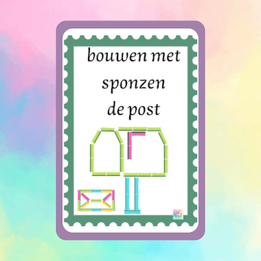 Lesmateriaal Roxillien bouwen met sponzen de post  van auteur kleuterwereldjes van roxillien