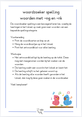 Lesmateriaal bewegend leren-spelling woordzoeker van auteur Juf Kitty B slide 2