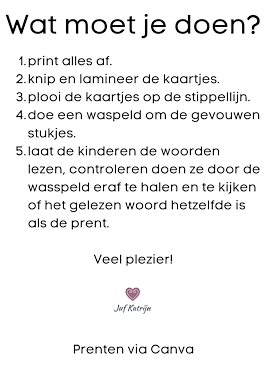 Lesmateriaal woordkaartjes met prenten als correctie van auteur Juf Katrijn slide 2