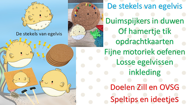 Lesmateriaal De stekels van egelvis - fijne motoriek van auteur Little Play Friends