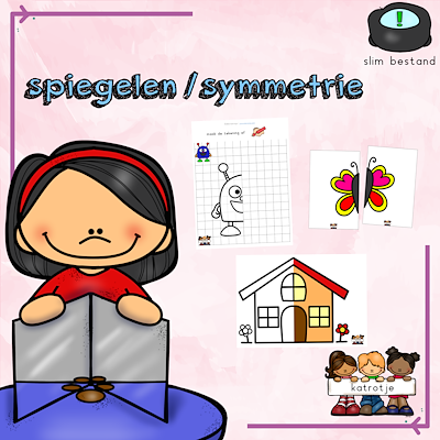 Lesmateriaal  spiegelen / symmetrie van auteur katrotje