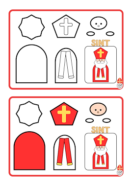 Lesmateriaal Knipoefening Sinterklaas van auteur Van krabbel tot krul slide 2