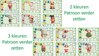 Lesmateriaal De lichtslinger - fijne motoriek - kleur - patroon van auteur Little Play Friends slide 3