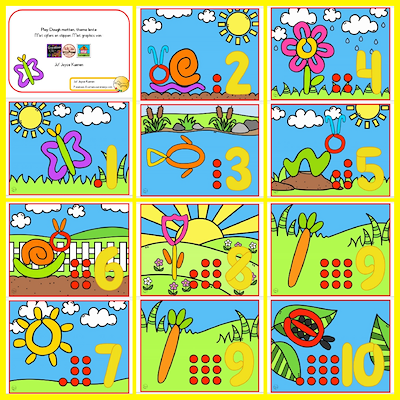 Lesmateriaal Playdough matten lente van auteur JufJoyceKuenen