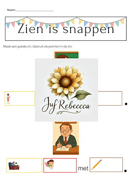Lesmateriaal Zien is snappen - thema 'start schooljaar' van auteur Juf Rebecca slide 4