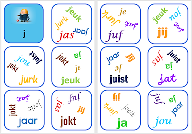 Lesmateriaal dobble - woorden met een j van auteur Janet Baptist slide 2