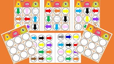 Lesmateriaal richtingen en kleurenspel van auteur Little Play Friends slide 3