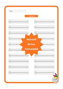 Lesmateriaal Woordkaarten carnaval van auteur Van krabbel tot krul slide 2