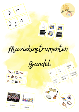 Lesmateriaal Bundel muziekinstrumenten van auteur Juf Tessa