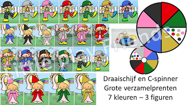 Lesmateriaal circus en carnaval - sorteerspel kleuren  van auteur Little Play Friends slide 2