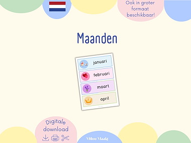 Maanden in klein formaat 