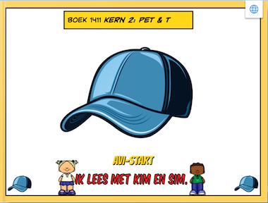 Lesmateriaal Lees met Kim en Sim: Kern 2: pet & t van auteur Gratis leuke leesboekjes