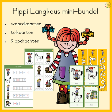 Lesmateriaal Pippi Langkous mini-bundel van auteur JufJoyceKuenen