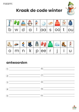 Lesmateriaal Kraak de code winter bewegend leren van auteur de beweegjuf slide 2