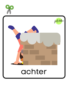 Lesmateriaal Pakjespret plaatsbegrippen van auteur Juf Nika slide 4