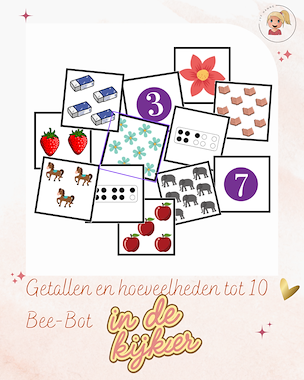 Lesmateriaal Getallen en hoeveelheden tot 10 - Bee-Bot van auteur Juf Hanne_ slide 2