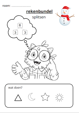 Lesmateriaal Werkbundels splitsen 3 niveaus Reken Maar (Groep 3 / Lj 1) van auteur Lise slide 1