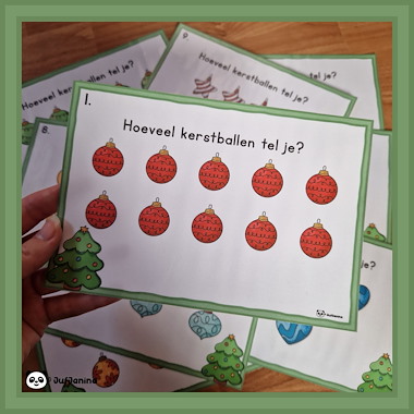 Lesmateriaal Bewegend leren - tellen tot 6, 12 en 20 (Kerst) van auteur Juf Janina slide 4