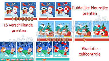 Lesmateriaal kerstmis - zoek de verschillen van auteur Little Play Friends slide 2
