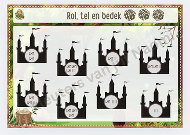 Lesmateriaal Voordeelbundel Rol, tel en bedek in thema Sprookjes/ KBW van auteur De kleuters van juf Naomi slide 4