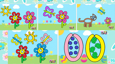 Lesmateriaal plasticine - kleikaarten thema lente - pasen van auteur Little Play Friends slide 2