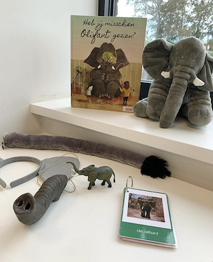 Lesmateriaal Woordkaarten thema de olifant van auteur JufEllen98 slide 2