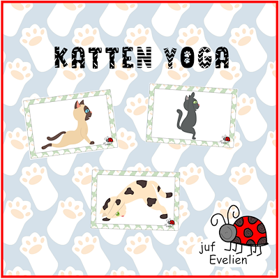 Lesmateriaal katten yoga van auteur juf Evelien