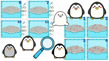 Lesmateriaal zoek de zeehond, A3 formaat van auteur Little Play Friends slide 2