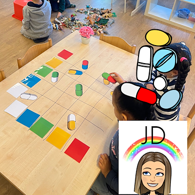 Lesmateriaal Pillen sorteren op kleur van auteur De klas van juf Daisy slide 1