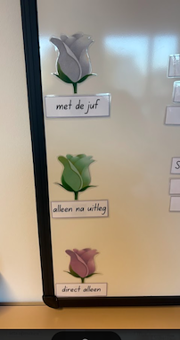 Lesmateriaal Klasorganisatie: dagritmekaarten + klastaakjes + drie-sporen van auteur JufkeSarah slide 4