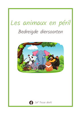 Lesmateriaal Les animaux en péril - woordkaarten en Wie is het?-spel van auteur Juf Tessa deelt