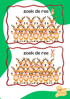 Lesmateriaal zoekkaarten thema Kerst van auteur Juffen eersteklas