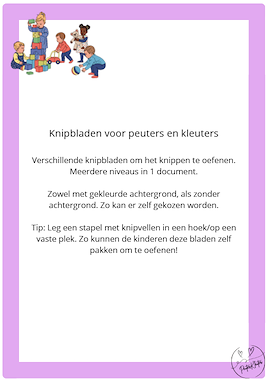 Lesmateriaal Knipbladen - peuters en kleuters van auteur PeuterKleuter slide 2