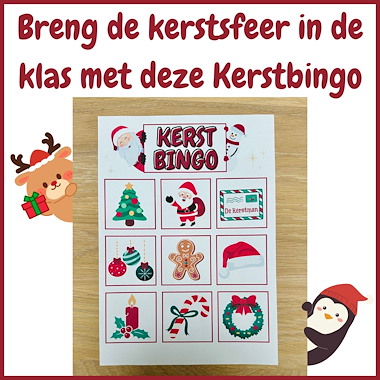 Lesmateriaal Kerstbingo | Kerst activiteiten spel winter feest kinderen van auteur My Teacher Shares slide 2