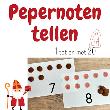 Lesmateriaal Pepernoten tellen | Sinterklaas kleuters | getalbegrip van auteur My Teacher Shares