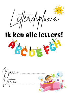 Lesmateriaal Letterdiploma | Letter Certificaat | Letterfeest van auteur My Teacher Shares