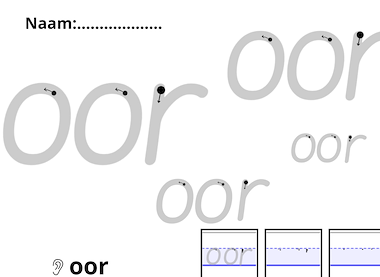 Lesmateriaal Regenboogbladen schrijven blokschrift schuin van auteur Juf ilona slide 4