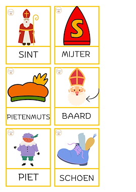 Lesmateriaal Woordkaarten thema Sinterklaas van auteur Juf Shany slide 2