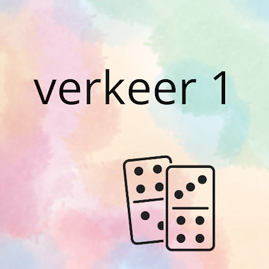 Lesmateriaal AN - het verkeer (deel 1) - spel 3: domino/leesrups van auteur Peggy Van Rompaey