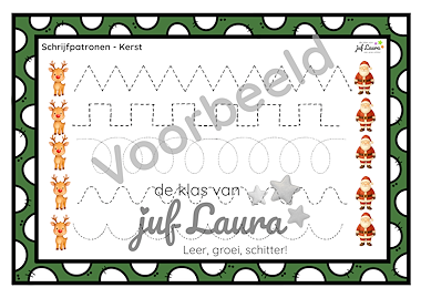 Lesmateriaal Kerst - Schrijfpatronen van auteur De klas van juf Laura slide 2