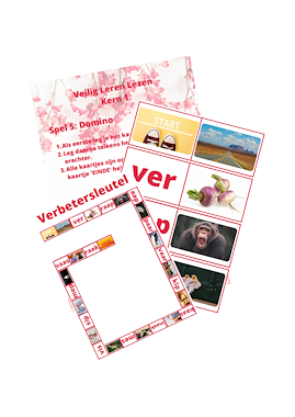 Lesmateriaal VLL - kern 1 - domino/leesrups van auteur Peggy Van Rompaey