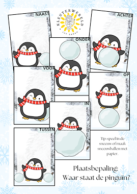 Lesmateriaal Plaatsbepaling winter: waar staat de pinguïn? van auteur Kleuterwereld slide 1