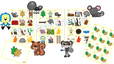 Lesmateriaal Lotto - herfst - de blaadjesdief van auteur Little Play Friends slide 2