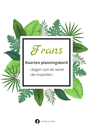 Lesmateriaal Frans - kaarten - dagen van de week + maanden van auteur Juf Tessa deelt