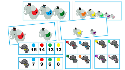 Lesmateriaal de cijfer-stapel-meet-tel olifanten van auteur Little Play Friends slide 2