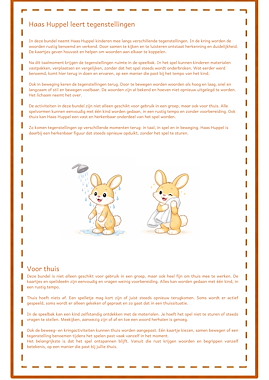 Lesmateriaal Haas Huppel leert tegenstellingen van auteur SB Speelplezier slide 4