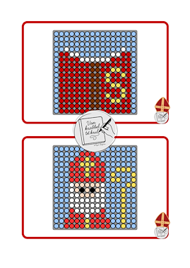 Lesmateriaal Patronen Sinterklaas van auteur Van krabbel tot krul slide 3